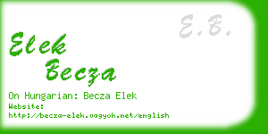 elek becza business card